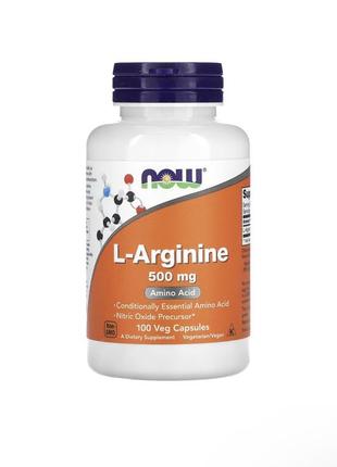 L-arginin - 500 мг - 100 капсул - аргінін