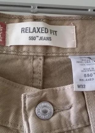 Джинси чоловічі levi's 550™ relaxed fit men's jeans (оригінал)4 фото