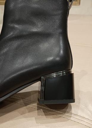 Ботинки демисезонные женские кожаные черные на каблуке средней высоты a859-20c-y13 lady marcia 29884 фото