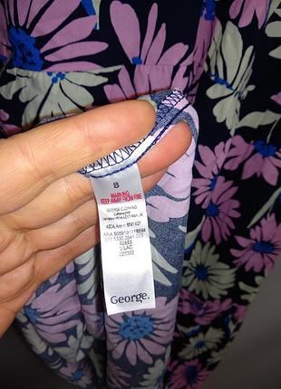 Сочная макси ярусное платье в цветочный принт размера s7 фото