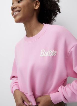 Розовый свитшот/кофта барби pull&bear barbie5 фото