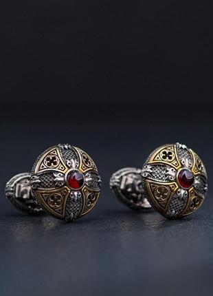 Серебряные запонки "gothic premium" zaponki2