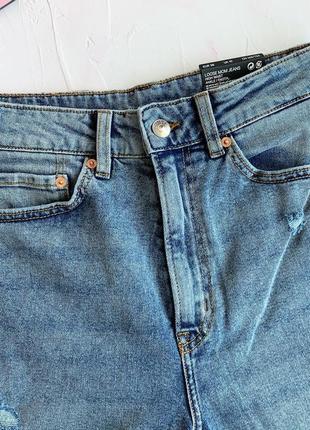 Mom jeans h&m голубые джинсы новые мом джинсы бойфренды9 фото