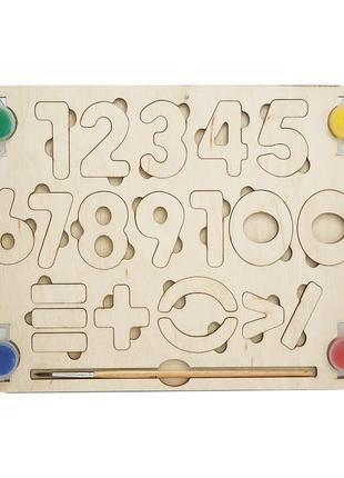 Детская игрушка, деревянная jooki "цифры, фигуры, фрукты" набор планшетов.2 фото