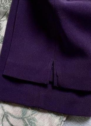Изумительные брюки, прямые, фиолетовые, с высокой посадкой, zara, со стрелками, чернильного цвета,8 фото