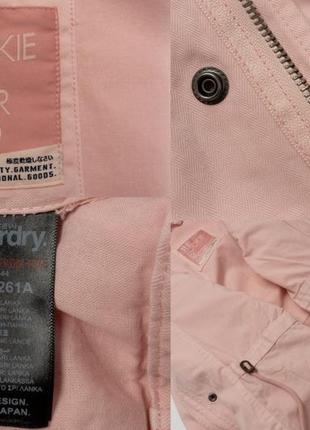 Superdry camari rookie pink classic military jacket женская куртка9 фото