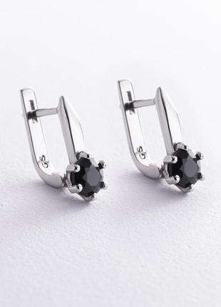 Серебряные серьги с сапфирами gs-02-017-31