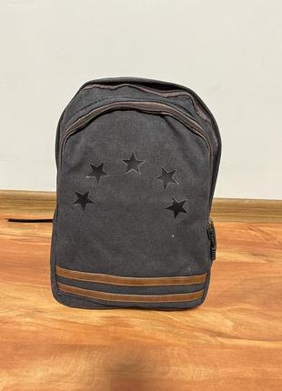 Sale❗️рюкзак міський чорний брезентовий рюкзак 🎒