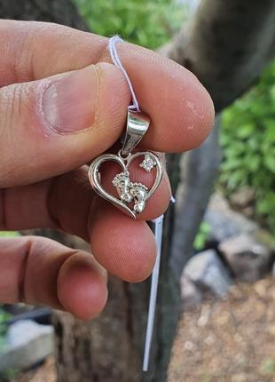 Кулон из серебра ножки2 фото