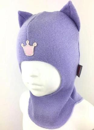 Шапка-шолом для дівчинки beezy фіолетовий 47-49 см (1-2 роки)