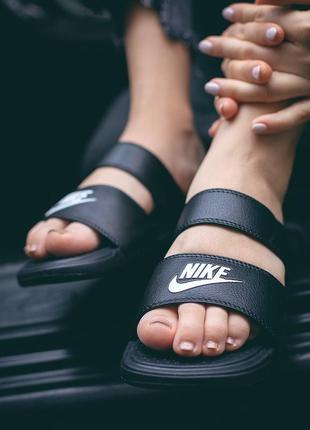 Кросівок nike benassi duo ultra black side тапочки3 фото