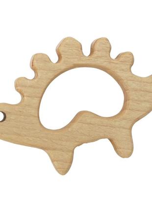 Гризунець-тримач дитяча іграшка jooki "динозавр" дерев'яна.3 фото