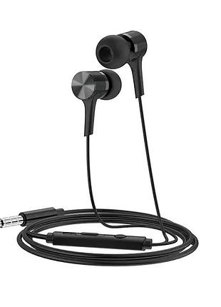 Вакуумные наушники-гарнитура hoco m54 black