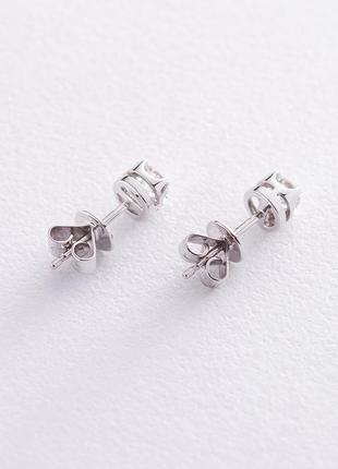 Золоті сережки — пусети з діамантами 
с169ar3 фото