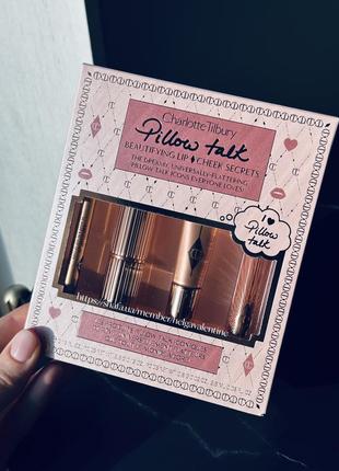 Charlotte tilbury pillow talk beautifying lip &amp; cheek secrets set набор продуктов для губ