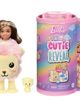 Набори барбі barbie cutie reveal chelsea doll. оригінал. собачка пудель poodle, лев lion, рожевий ведмедик teddy bear , овечка.8 фото