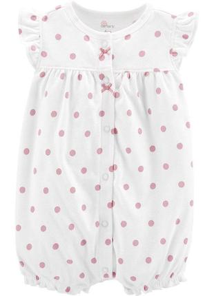 Бавовняний пісочник літній ромпер для дівчинки carter’s картерс