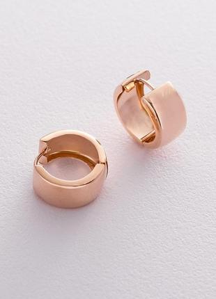 Золотые серьги - кольца без камней с01677