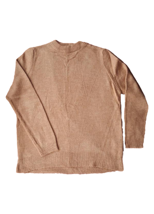 Светр stradivarius джемпер з оригінальним вирізом на спині розмір м колір кемел акрил та поліамід