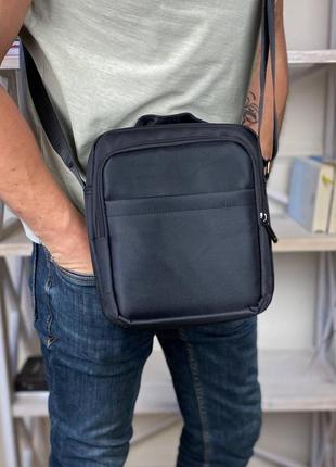 Чоловіча текстильна сумка барсетка через плече зручна rich man 24*20*7