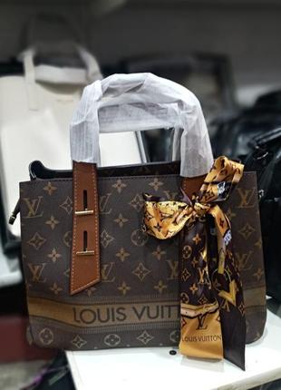 Женская кожаная сумка louis vuitton, сумка  луи виттон,  брендовая сумка lv monogram, офисная сумка