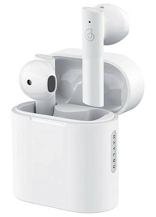 Навушники бездротові xiaomi haylou moripods t33 tws white (haylou-t33w)