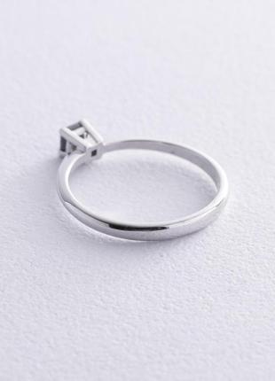 Помолвочное кольцо с черным бриллиантом 
(белое золото) 2363311224 фото