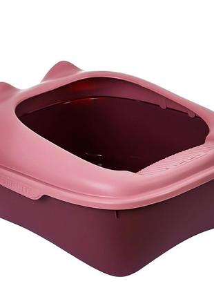 Туалет для кошек с лопаткой taotaopets 268802 лоток для котов 40*30*20 cm pink ku-22