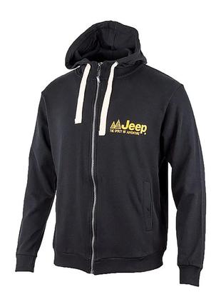 Мужская толстовка jeep hooded sweatshirt full zip the spirit of adventure черный xl (o102570-b965 xl)