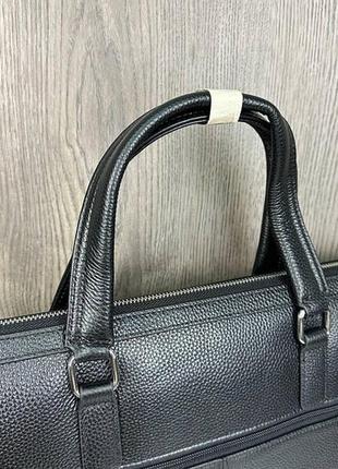 Качественная кожаная сумка портфель для документов мужская женская, деловой портфель натуральная кожа9 фото
