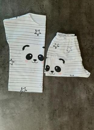 Хлопковая пижама с пандами ,100% хлопок2 фото