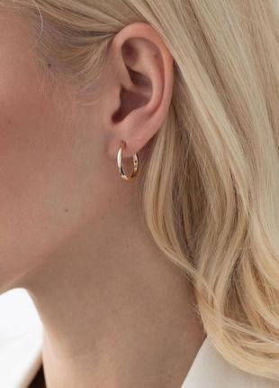 Золотые серьги - кольца с07727