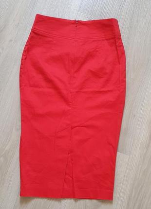 Красная юбка карандаш футляр4 фото