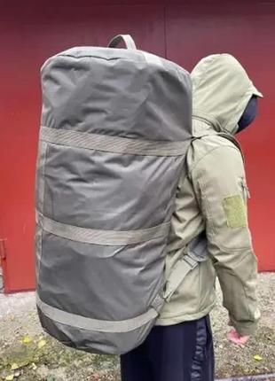 Армійський рюкзак баул сумка олива 120 літрів військовий рюкзак зсу тактична сумка-рюкзак речовий похідний