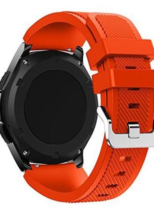 Ремешок для часов. силикон. 22мм. подбор. цвет оранжевый