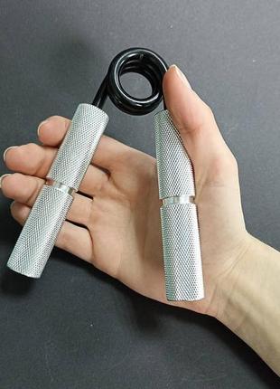 Еспандер-ножиці алюмінієвий powerplay 4322 (90 кг) pro+  срібний9 фото