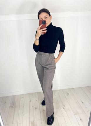Женские шерстяные брюки свободного кроя5 фото