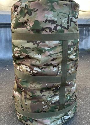 Тактический баул 120 литров. военный рюкзак-баул мультикам2 фото