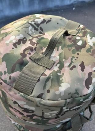 Тактический баул 120 литров. военный рюкзак-баул мультикам6 фото