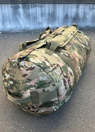 Тактический баул 120 литров. военный рюкзак-баул мультикам5 фото