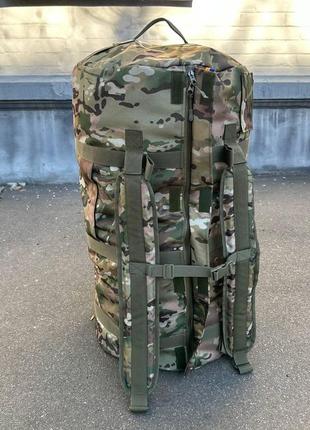 Тактический баул 120 литров. военный рюкзак-баул мультикам7 фото