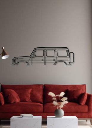 Авто mercedes-benz g-класс, декор на стену из металла2 фото