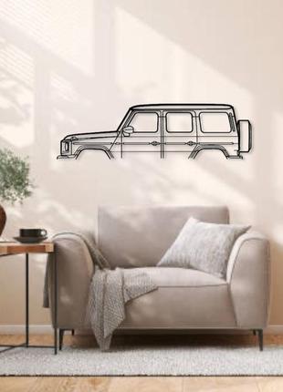 Авто mercedes-benz g-класс, декор на стіну з металу1 фото