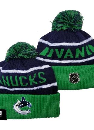 В'язані зимові шапки з логотипами nhl vancouver canucks