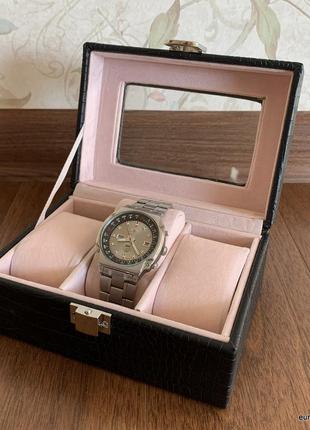 Скринька для годинника на 3 пари. органайзер для годинника корбка для годинника3 фото