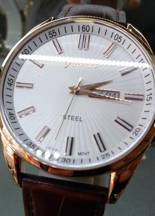 Позолоченные мужские классические наручные часы. guardo4 фото