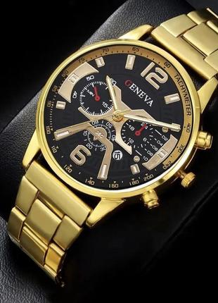 Подарунковий набір для чоловіків: наручний годинник з стильним браслетом - діам. 4,2 см, довж. 22 см, шир рем 2 см, без коробки.3 фото