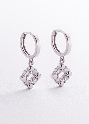 Золоті сережки з діамантами 323131121