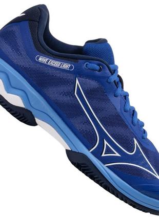 Кроссовки mizuno shoe wave exceed light clay синий 45 uk 10,5 61gc2220-26 452 фото