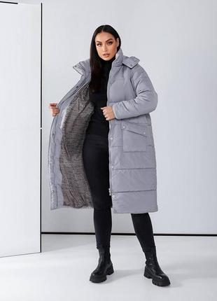 Женское стильное тёплое пальто6 фото